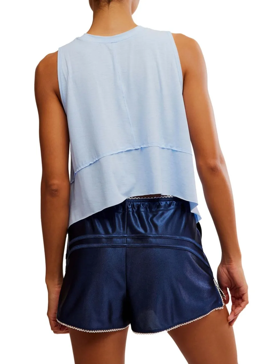 Tempo Crew Neck Relaxed Crop Vest Top