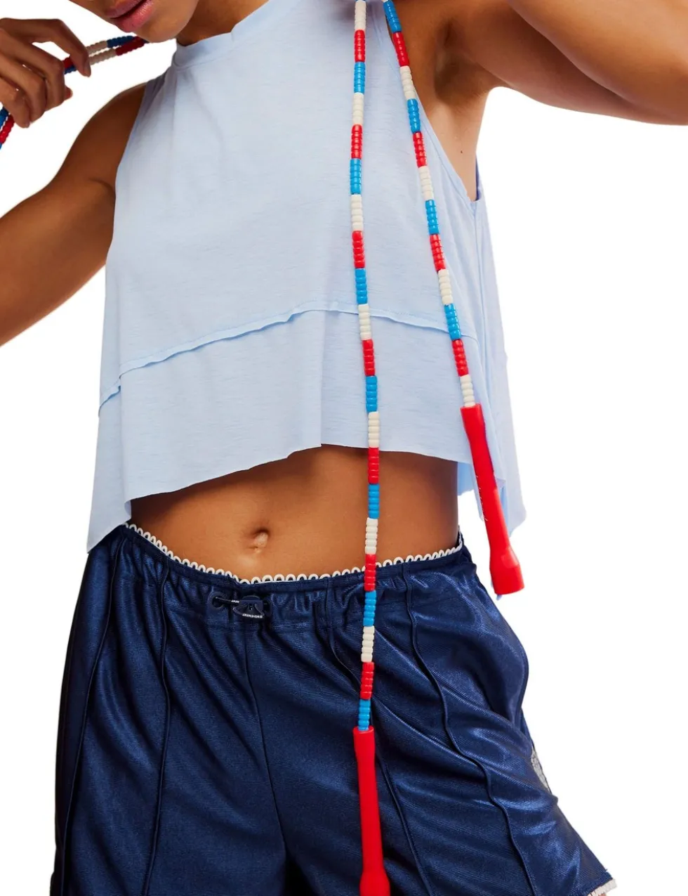 Tempo Crew Neck Relaxed Crop Vest Top