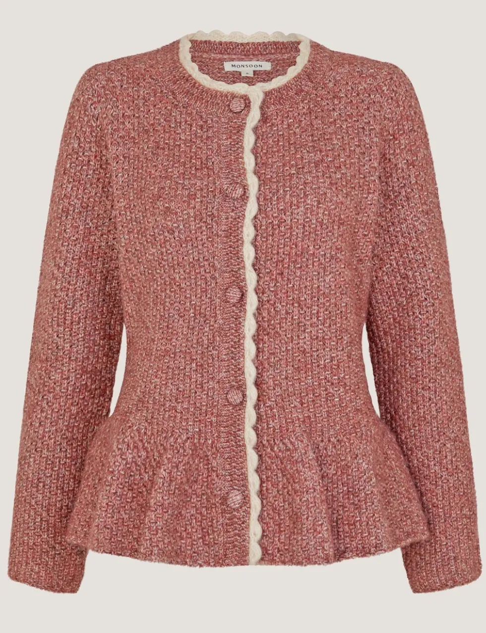 Textured Button Front Cardigan