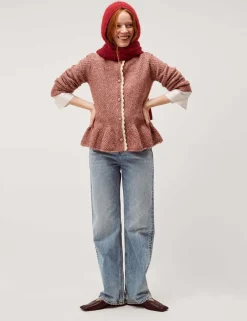 Textured Button Front Cardigan