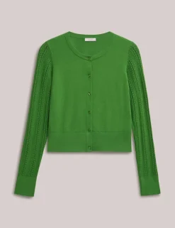 Textured Button Front Cardigan