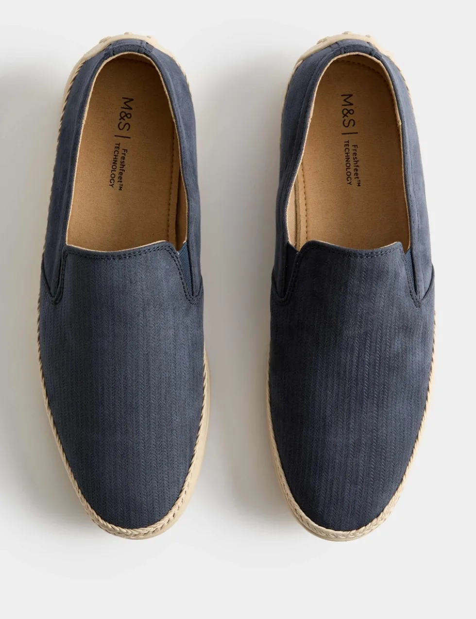 Textured Canvas Jute Rimmed Espadrilles