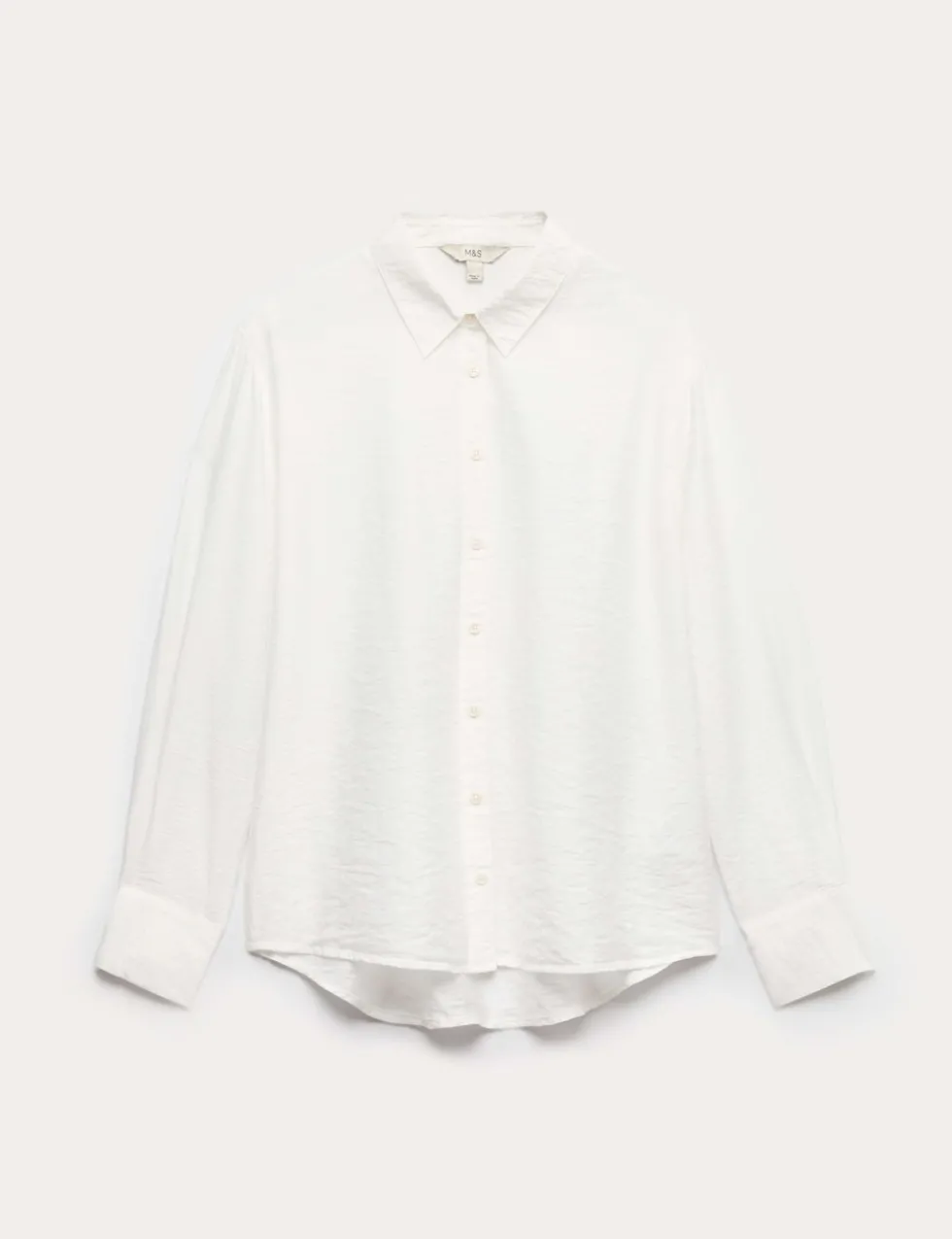 Textured Collared Button Through Shirt