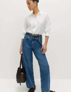 Textured Collared Button Through Shirt