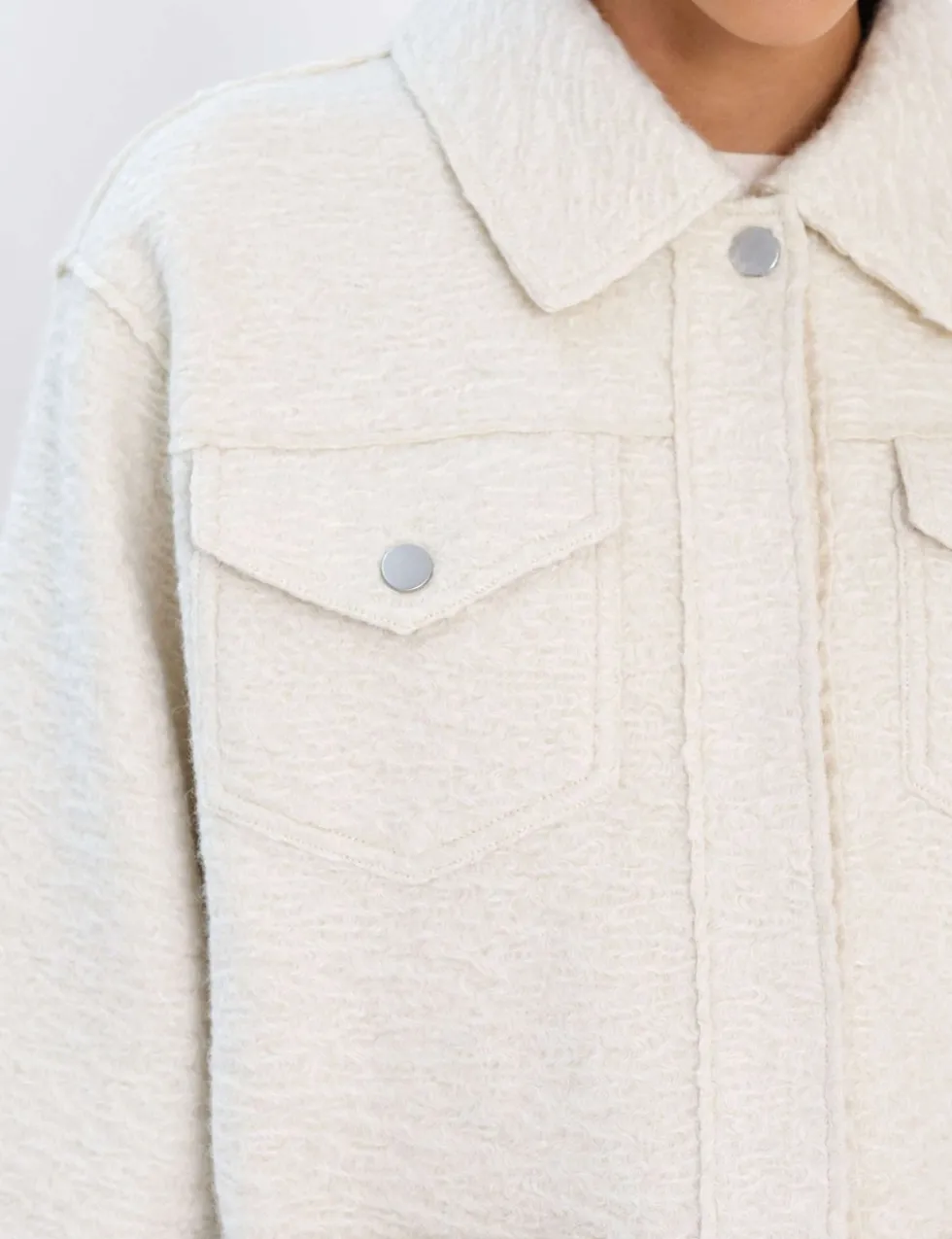 Textured Collared Utility Jacket