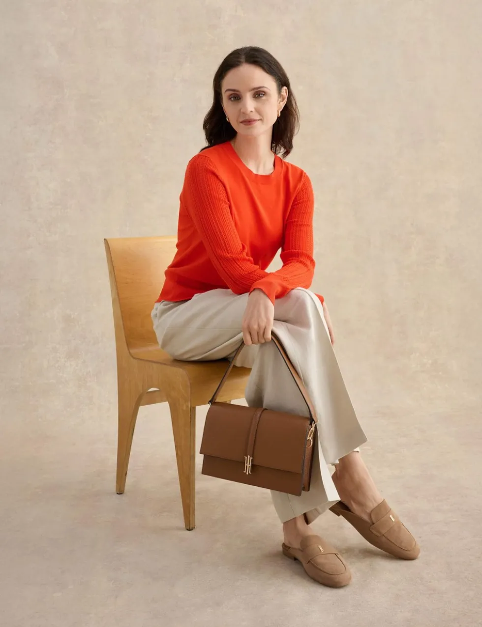 Textured Crew Neck Jumper