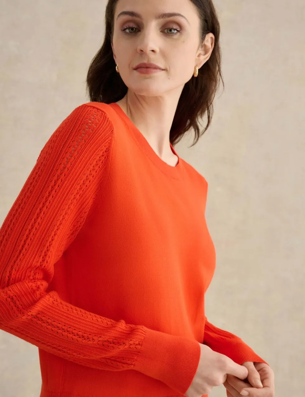 Textured Crew Neck Jumper