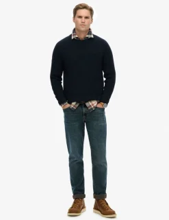 Textured Crew Neck Raglan Jumper