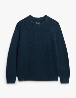 Textured Crew Neck Raglan Jumper