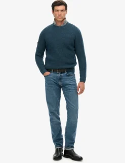 Textured Crew Neck Raglan Jumper
