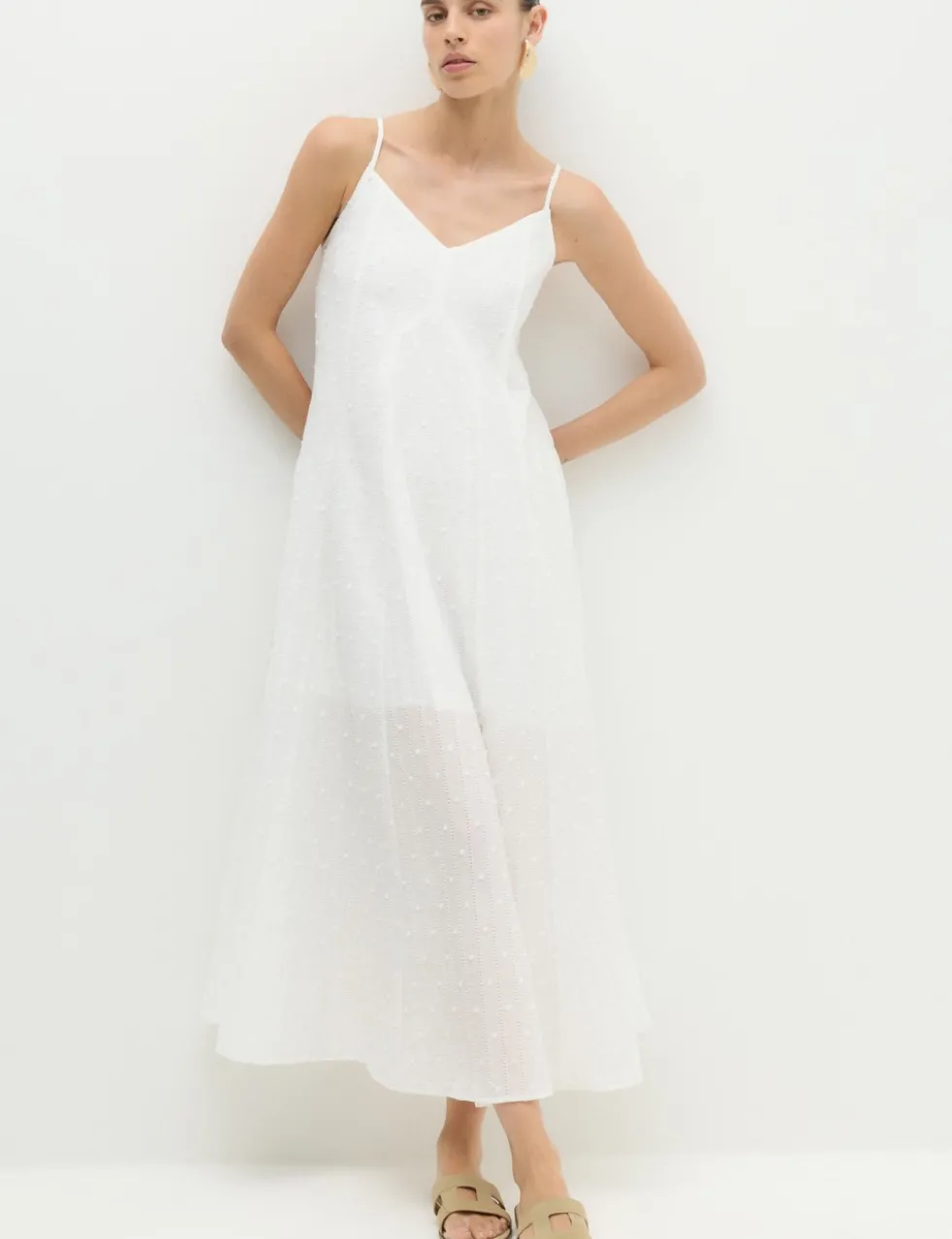Textured Dobby Maxi Beach Dress
