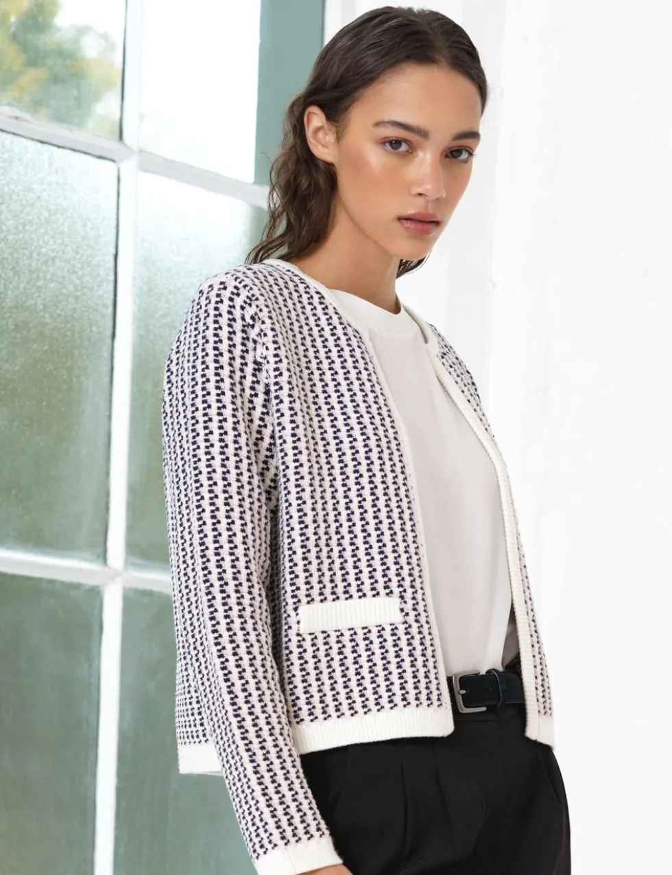 Textured Edge to Edge Cardigan