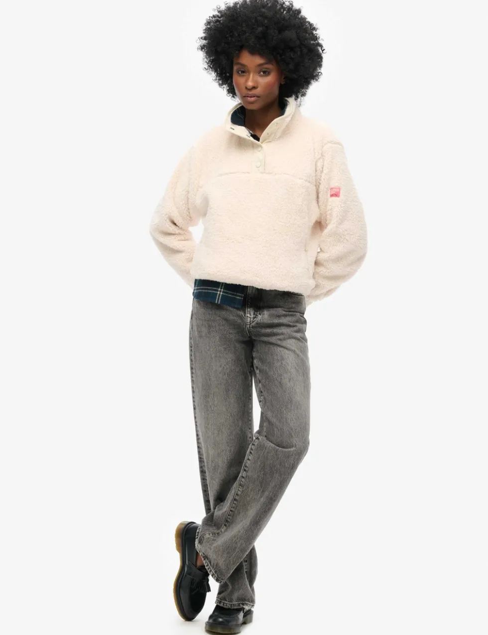 Textured Funnel Neck Jumper