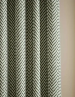 Textured Herringbone Eyelet Curtains