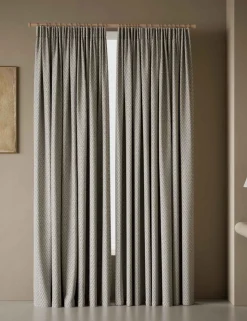 Textured Herringbone Eyelet Curtains