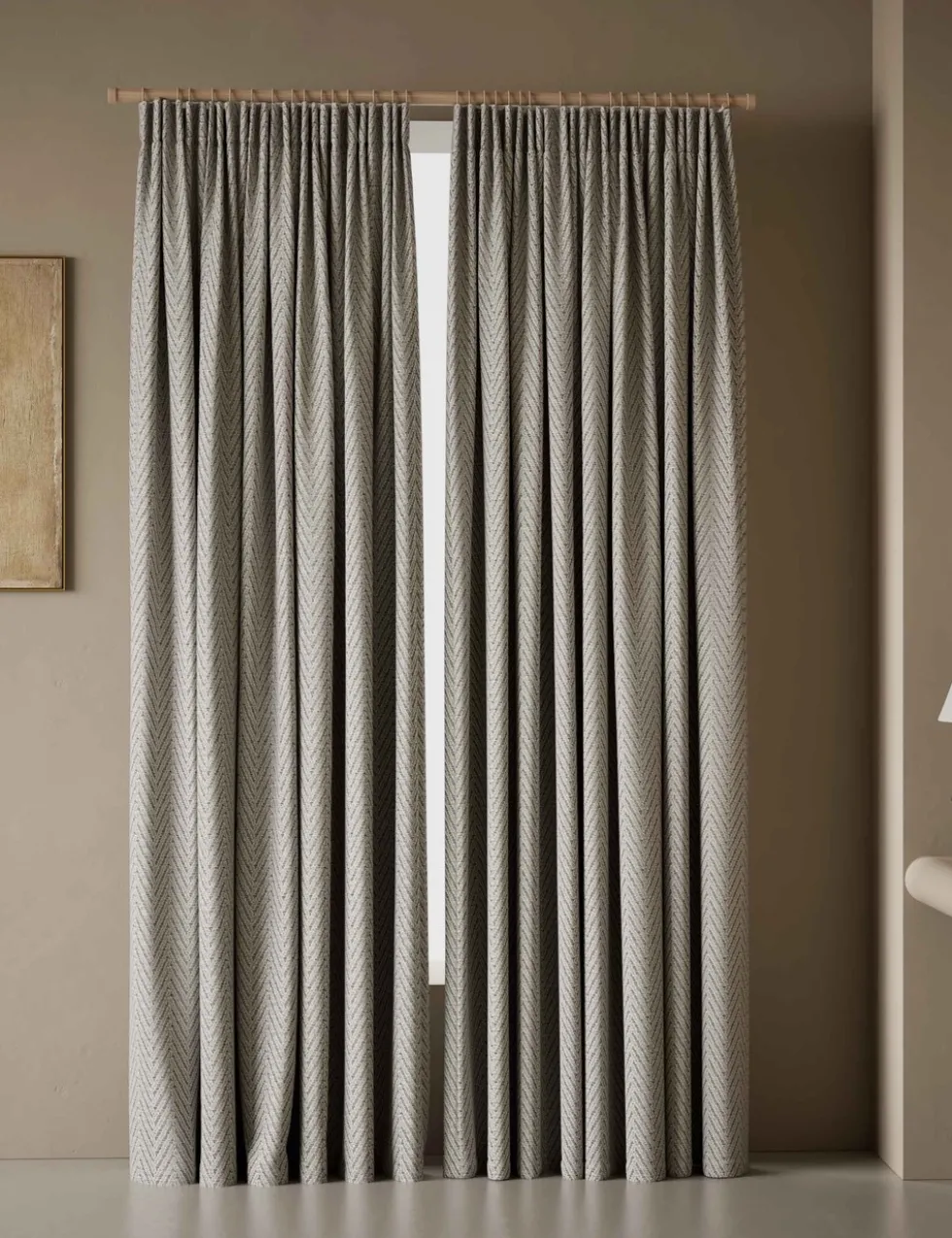 Textured Herringbone Eyelet Curtains