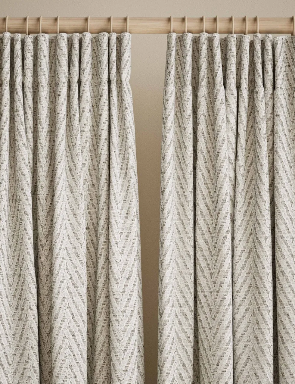 Textured Herringbone Eyelet Curtains