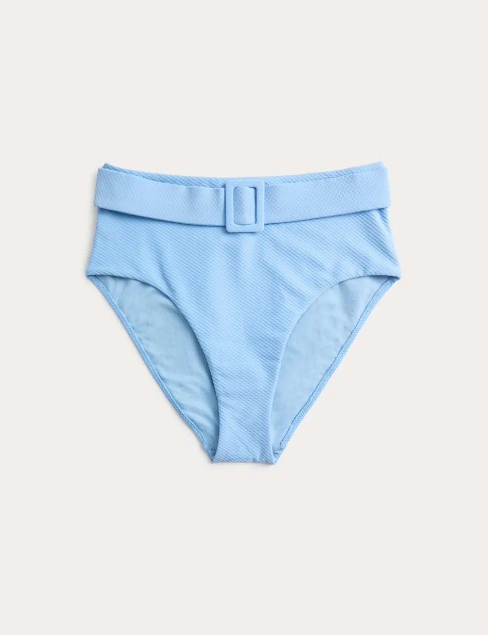 Textured Honey Comb High Waist Bikini Bottoms