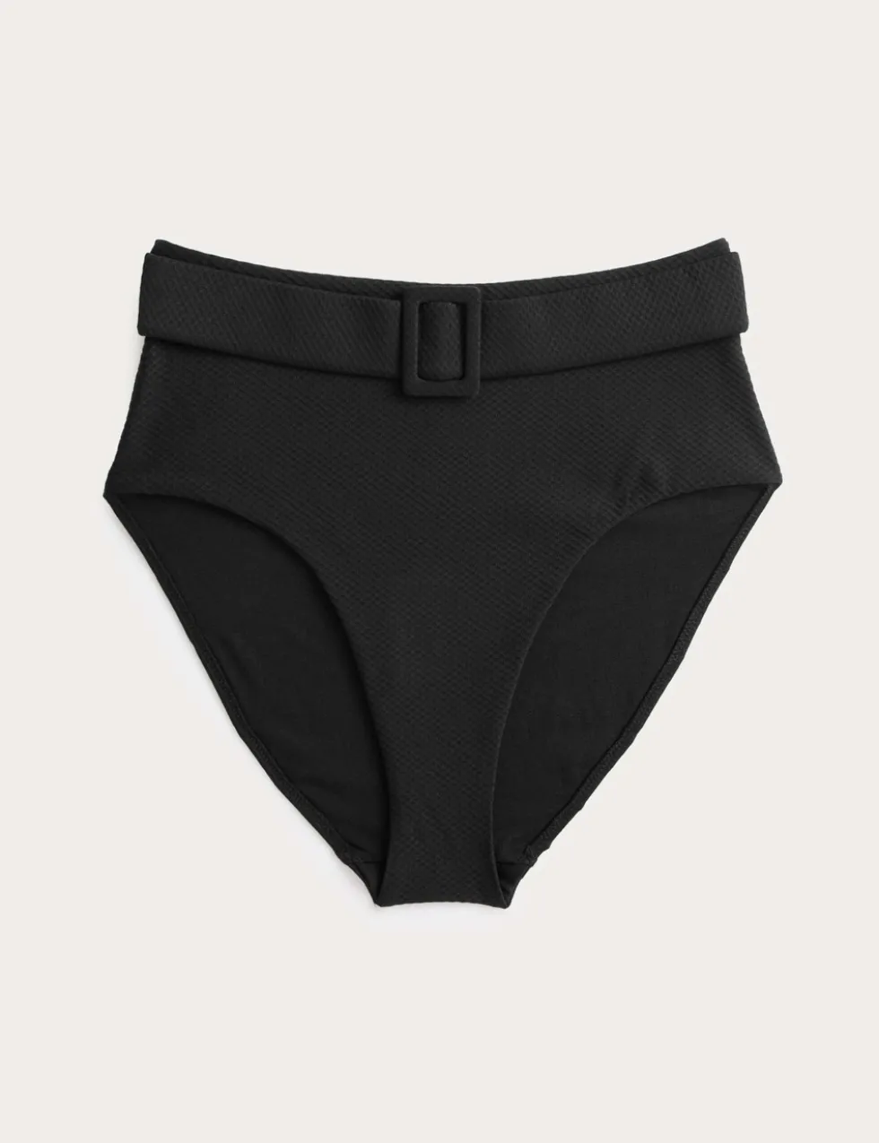 Textured Honey Comb High Waist Bikini Bottoms