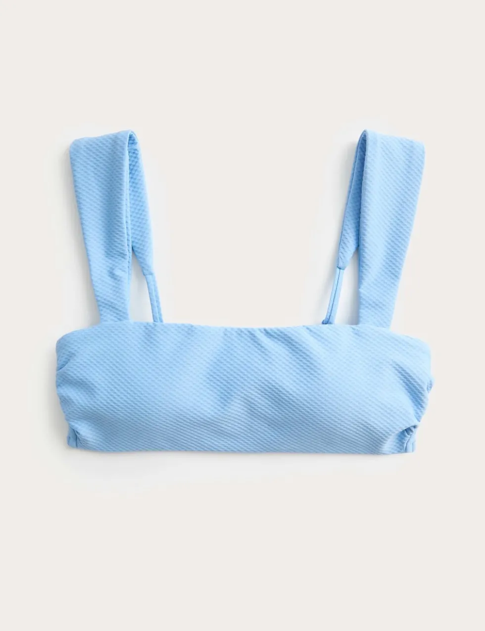 Textured Honeycomb Padded Square Neck Bikini Top