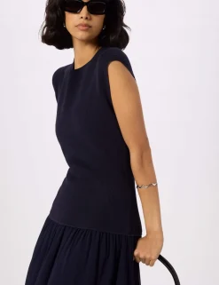 Textured Midi Knitted Dress