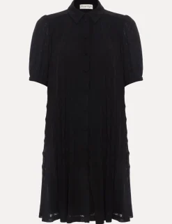 Textured Mini Shirt Dress