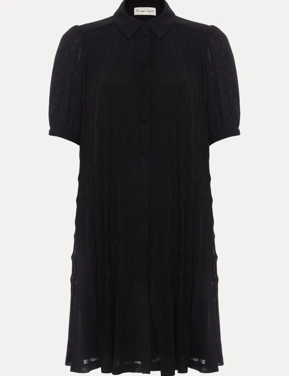 Textured Mini Shirt Dress