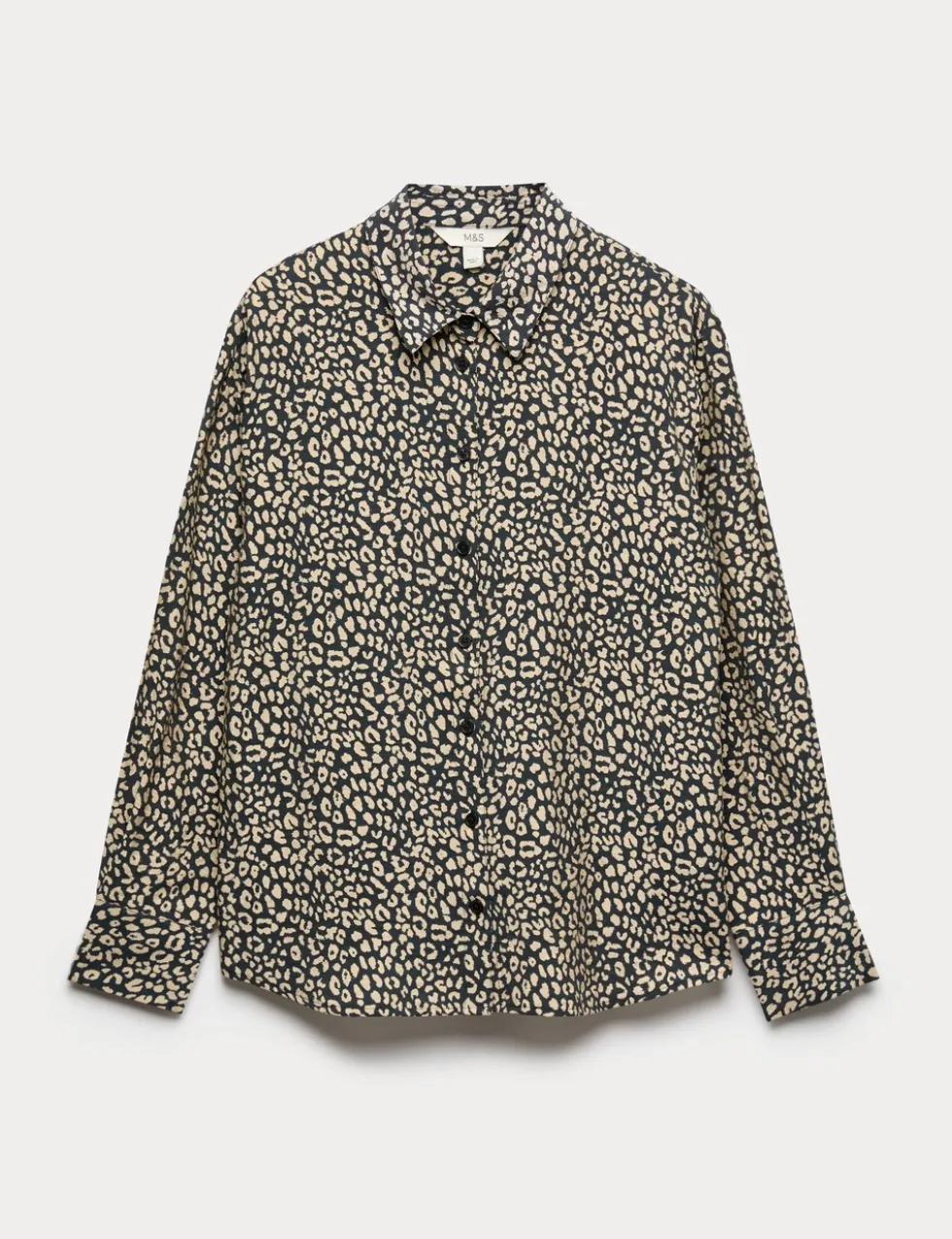 Textured Print Long Sleeve Shirt
