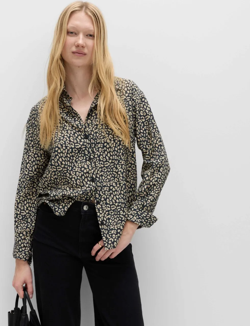 Textured Print Long Sleeve Shirt