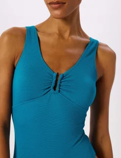 Textured Ring Detail Swimsuit