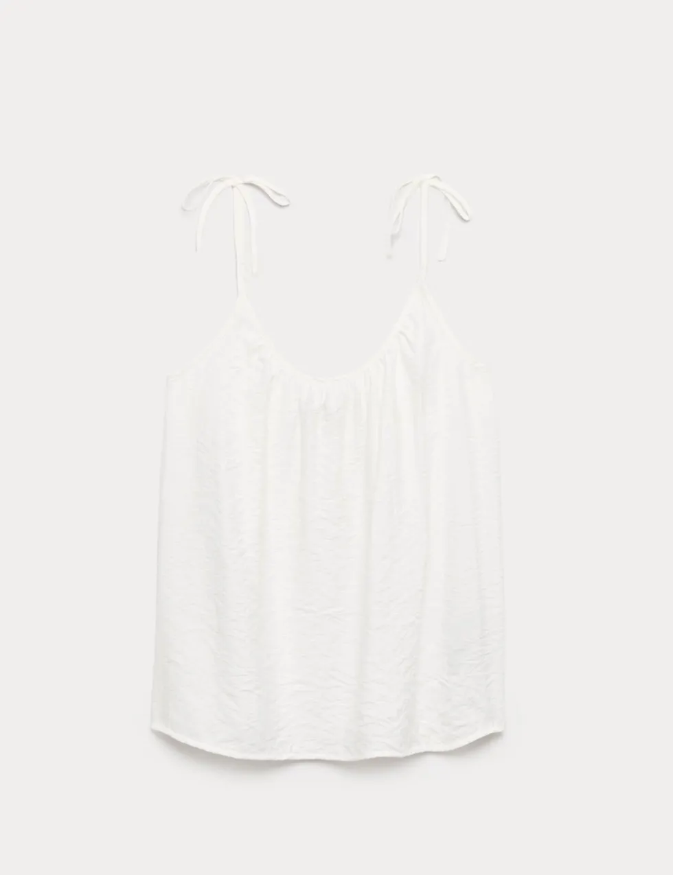 Textured Tie Detail Cami Top