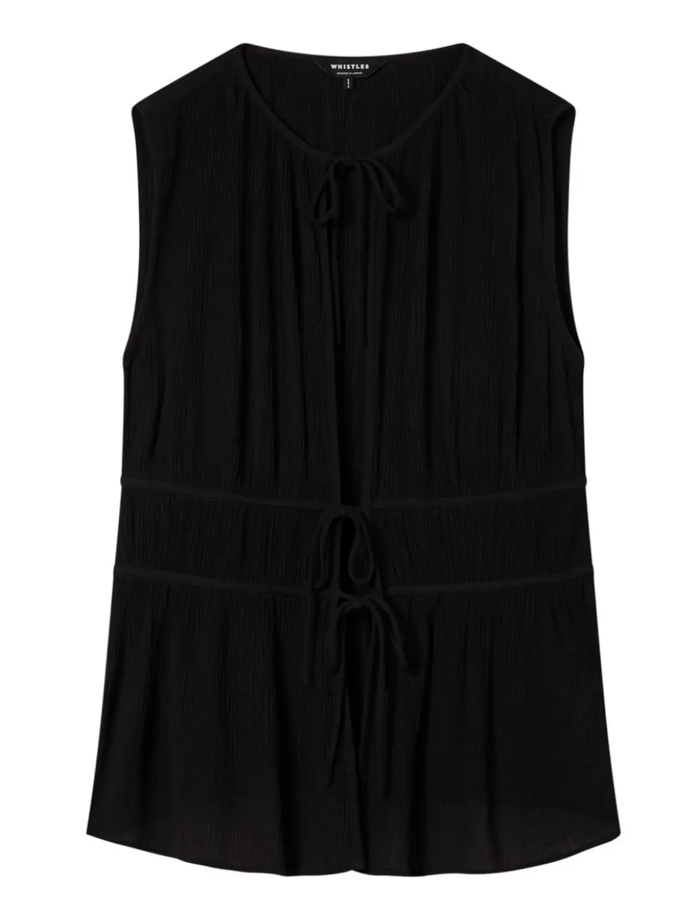 Textured Tie Fastening Beach Cover Up Shirt