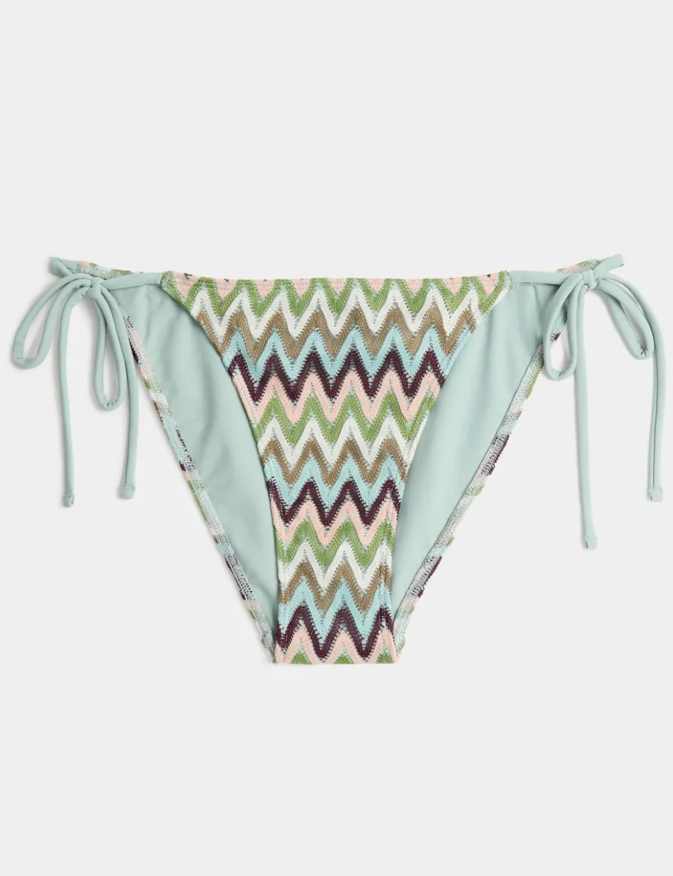 Textured Tie Side Bikini Bottoms