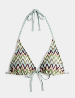 Textured Triangle Bikini Top