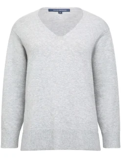 Textured V-Neck Relaxed Jumper with Wool