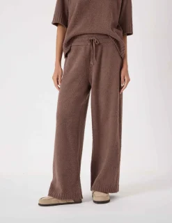 Textured Wide Leg Trousers