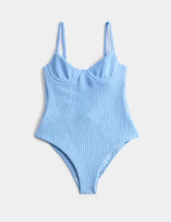 Textured Wired Swimsuit (A-DD)