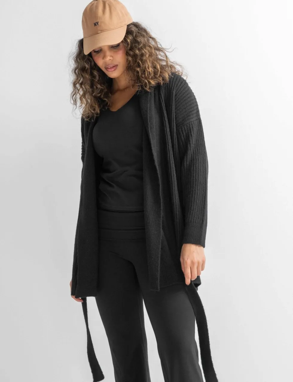 The Go To Knitted V-Neck Tie Waist Cardigan
