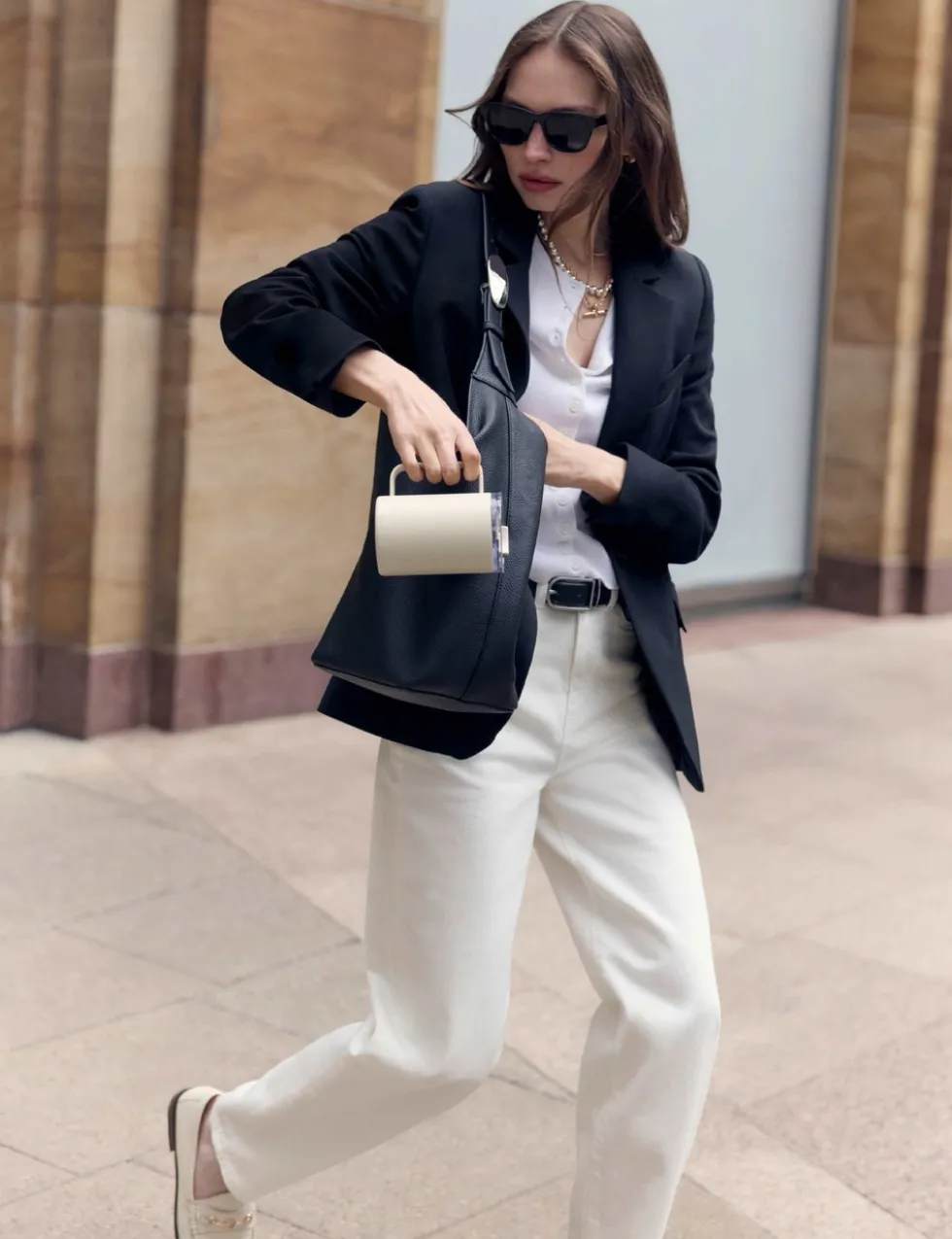 Tie Belted Blazer with Linen