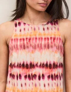 Tie Dye Round Neck Maxi Column dress
