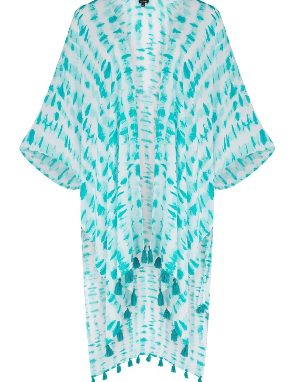Tie Dye Tassel Kimono Beach Cover Up