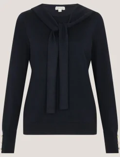 Tie Neck Button Detail Jumper