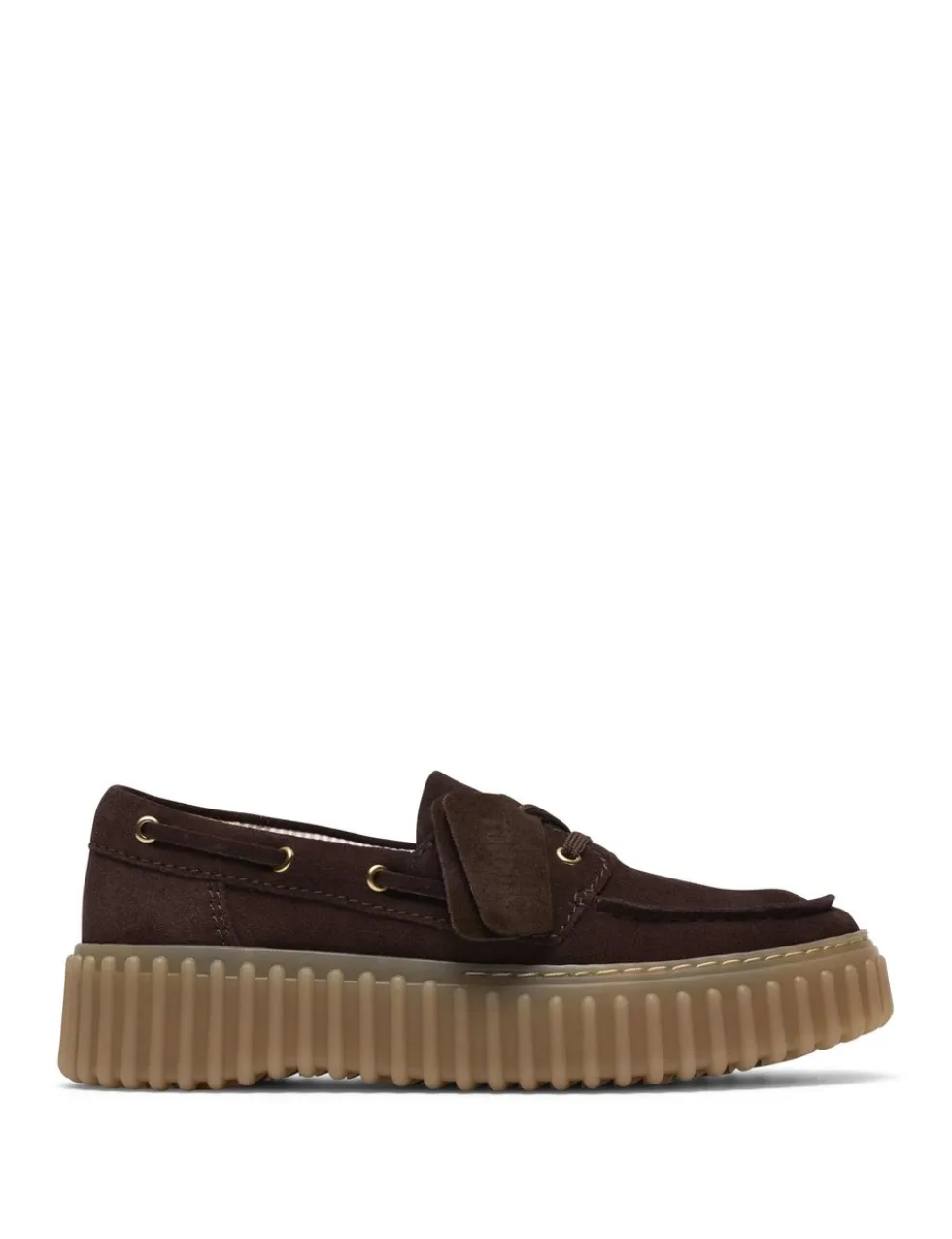 Torhill Suede Dark Brown Platform Boat Shoes