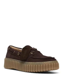 Torhill Suede Dark Brown Platform Boat Shoes