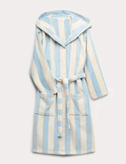 Towelling Striped Hooded Robe (9 Mths-10 Yrs)