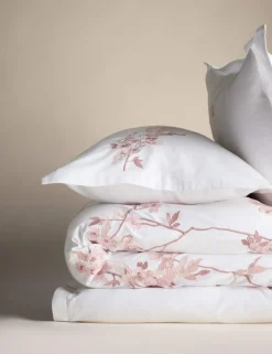 Trailing Cherry Blossom Embroidered Bedding Set