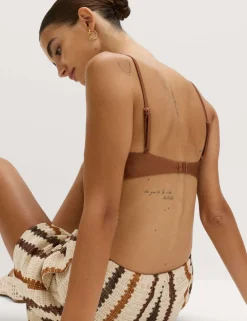 Trim Detail Plunge Bikini Top
