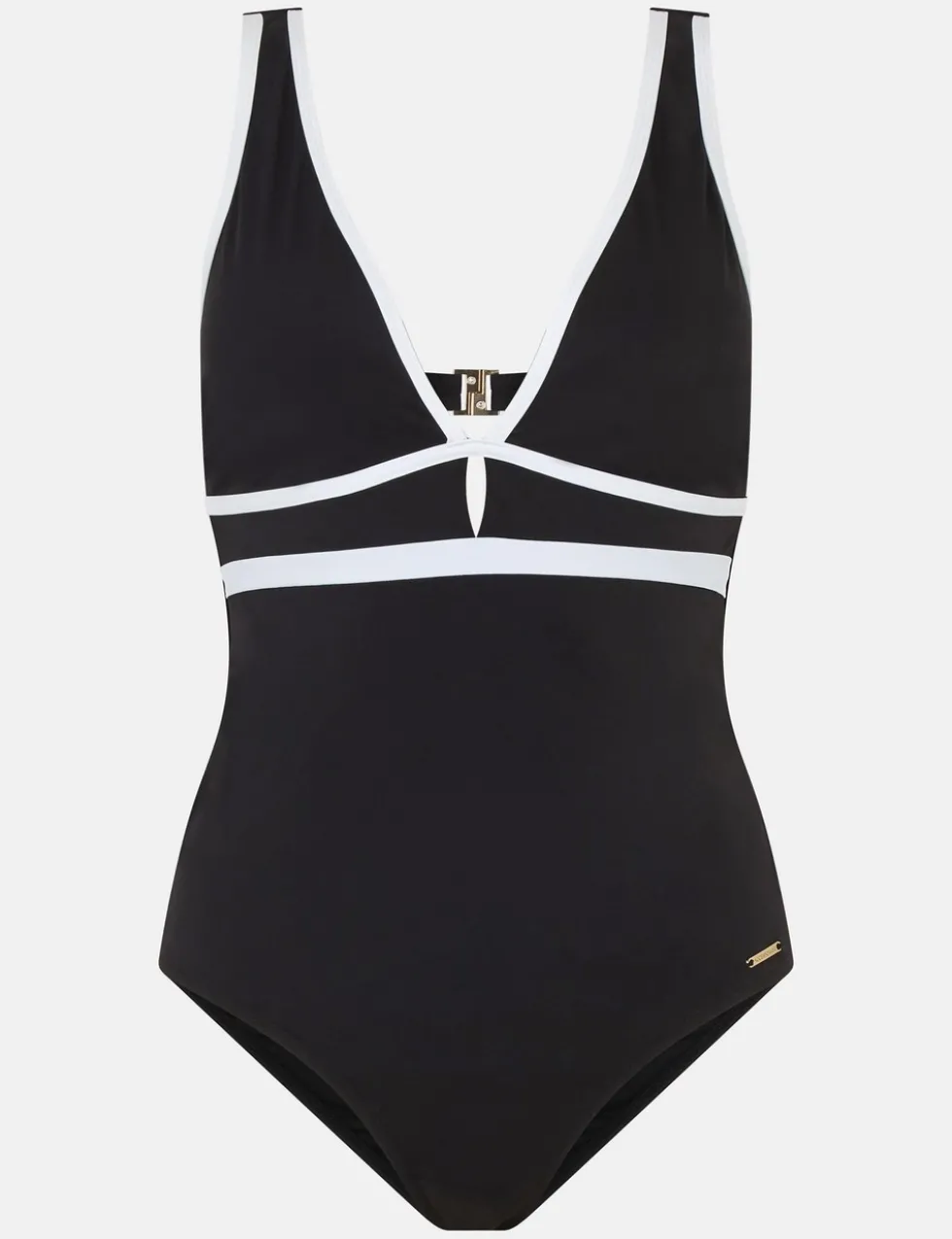 Trim Detail V-Neck Plunge Shaping Swimsuit