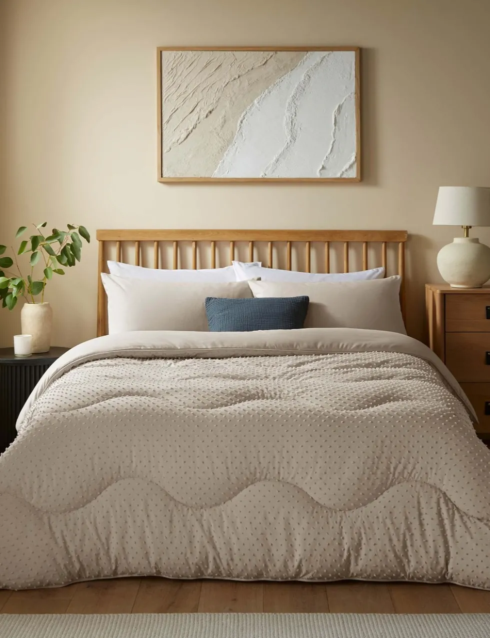 Tufted Dots Coverless Duvet and Pillowcases