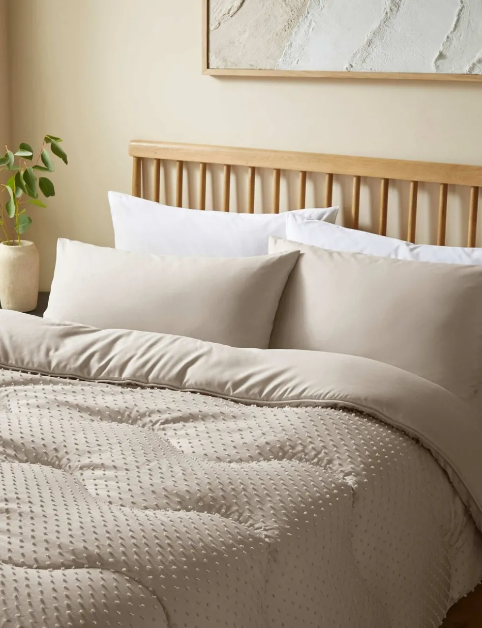 Tufted Dots Coverless Duvet and Pillowcases